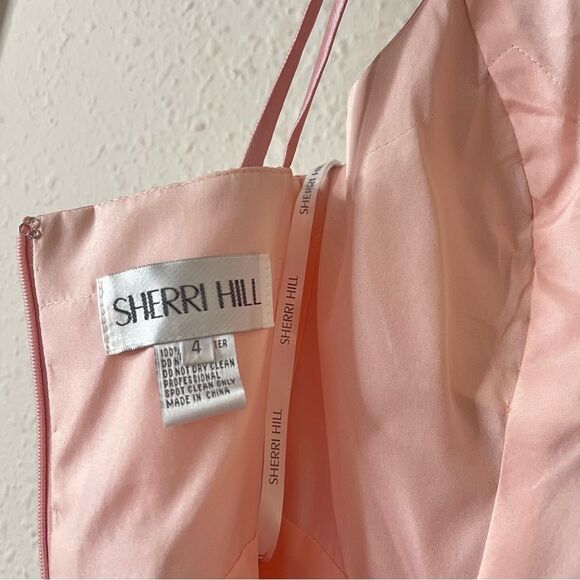 Sherri Hill Pink A-line Mini Dress Size 4 - Picture 8 of 8